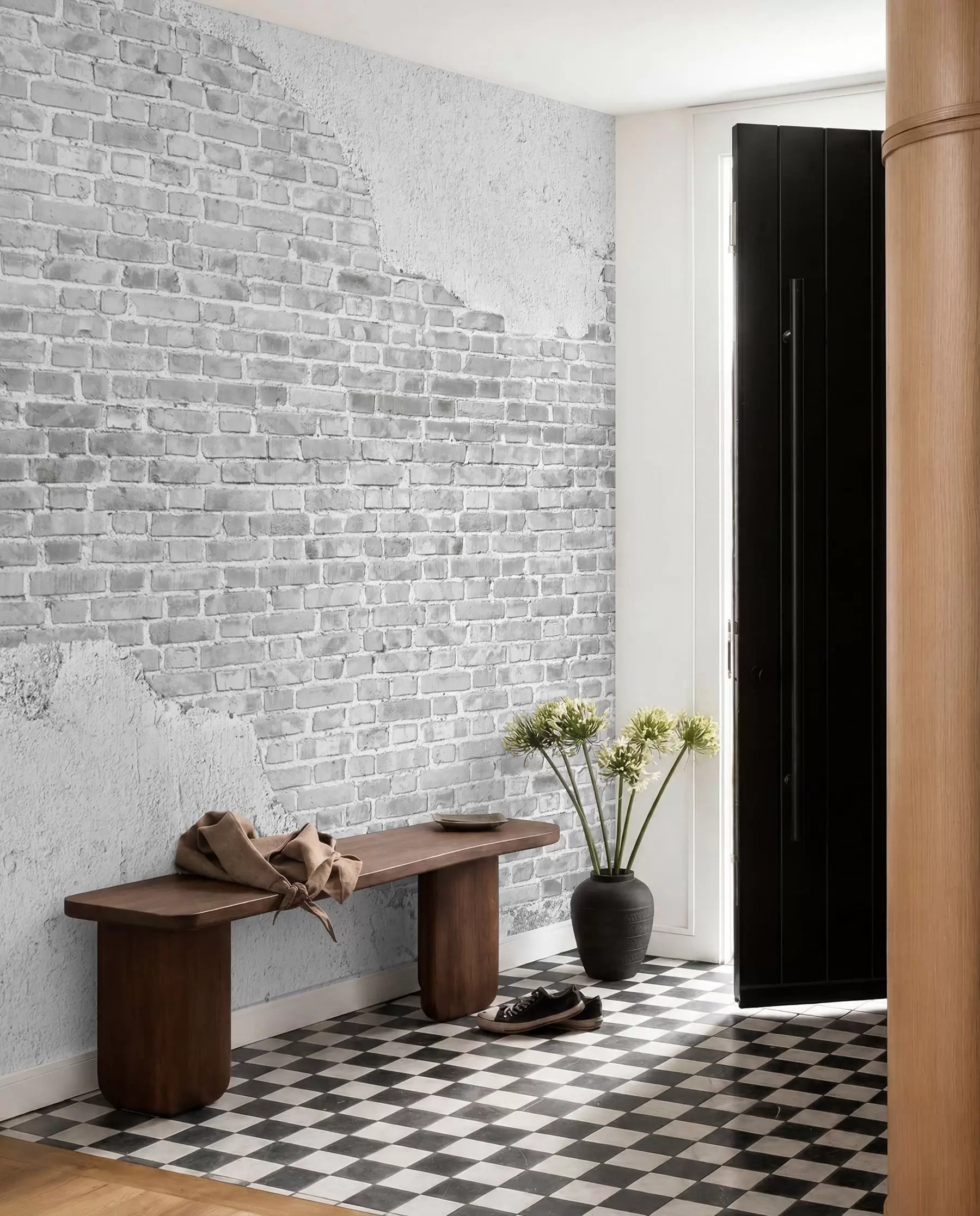 wall murals Pattern, brick and font u53029