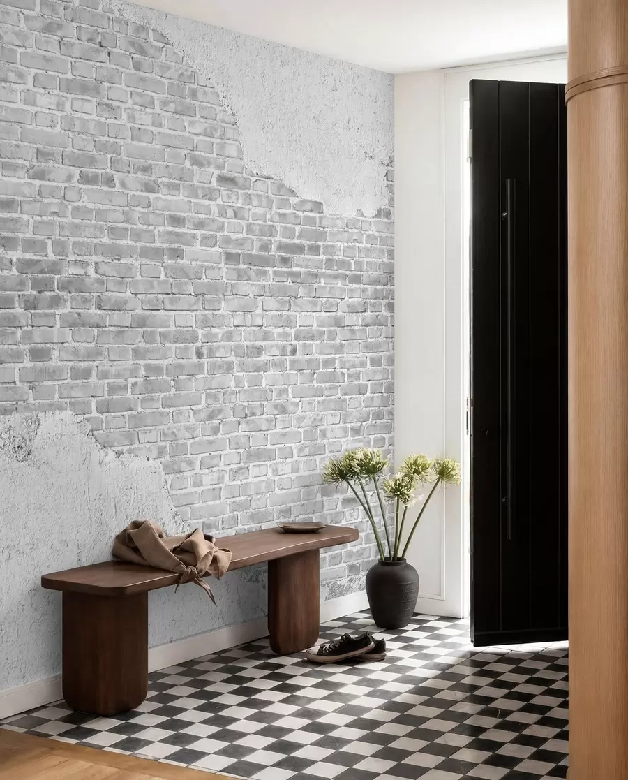 wall murals Pattern, brick and font u53029