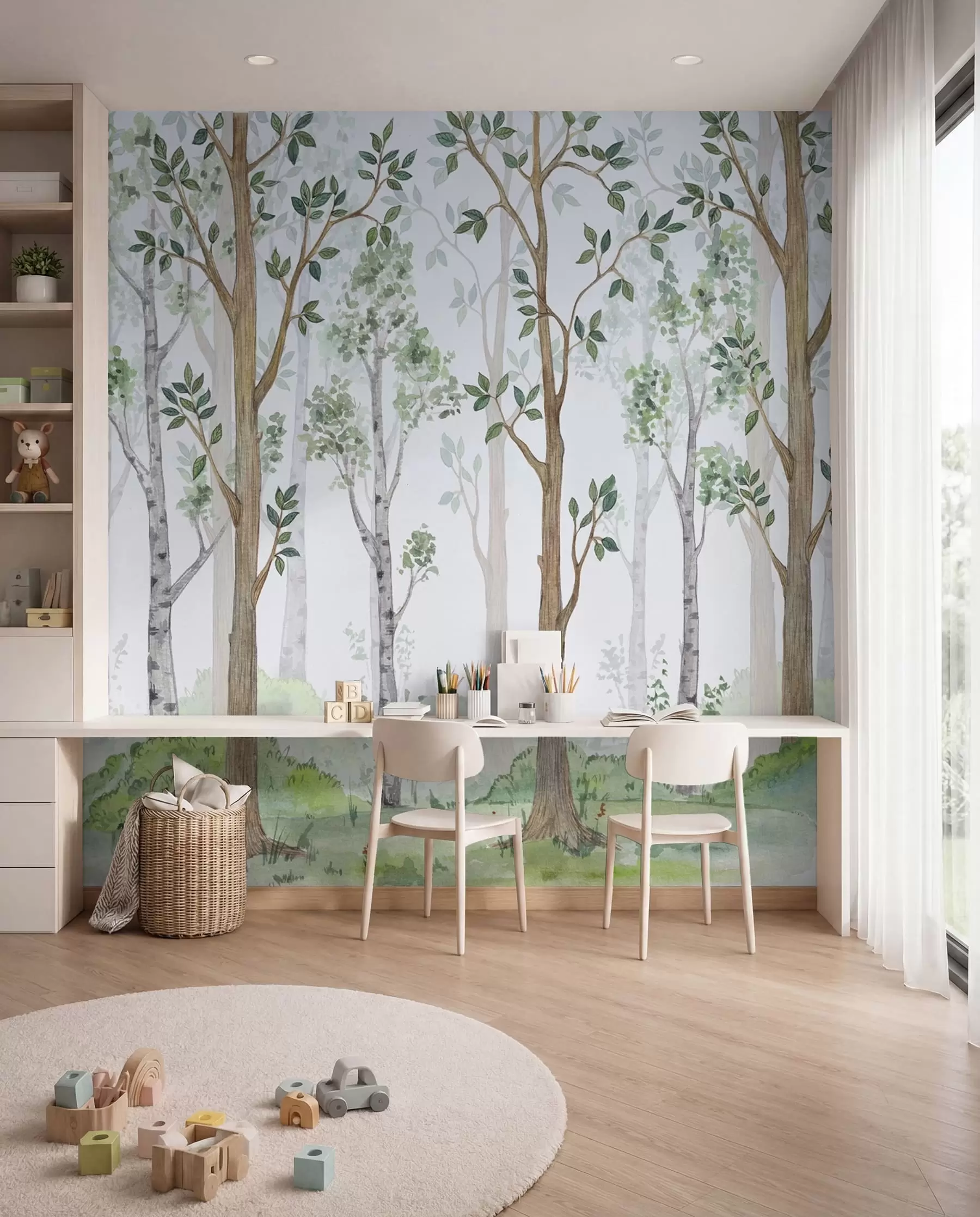 wall murals Little Woodland Wonders u51424