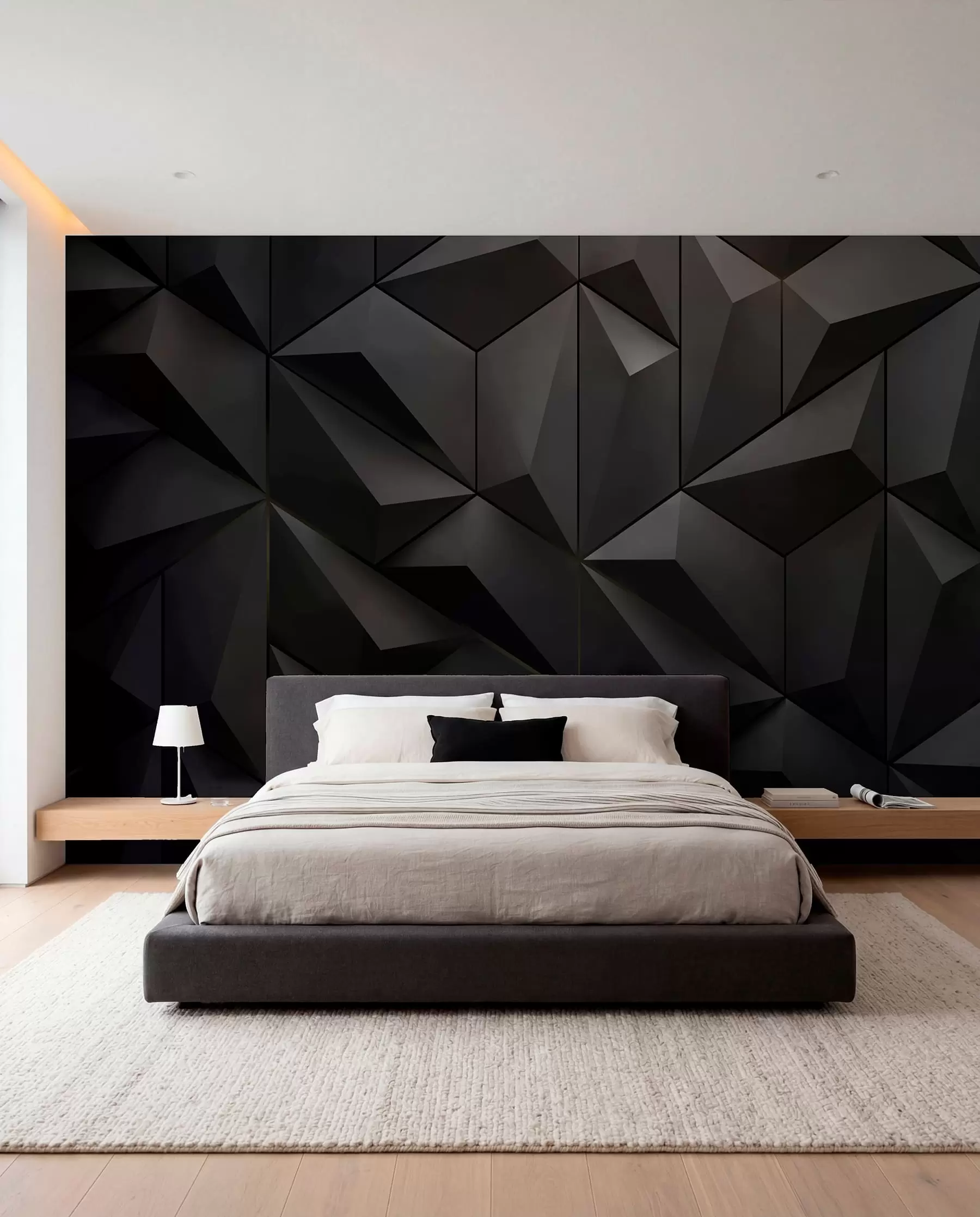wall murals Black Facets u79936