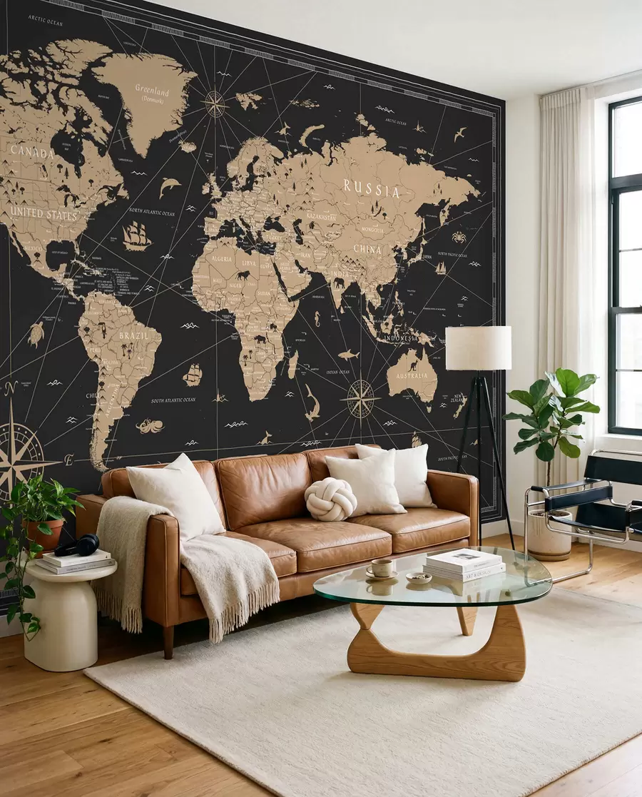 wall murals Vintage World Map u50401