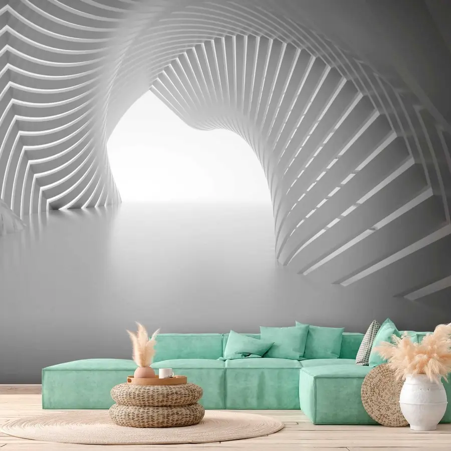 wall murals Grey, symmetry and tints and shades u02035