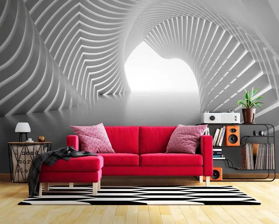 wall murals Grey, symmetry and tints and shades u02035