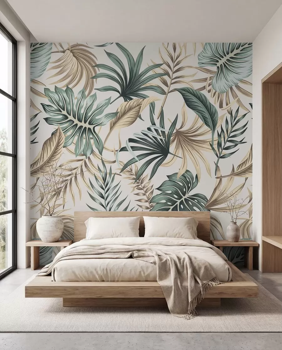 wall murals Botanical Fans in Sage u51888