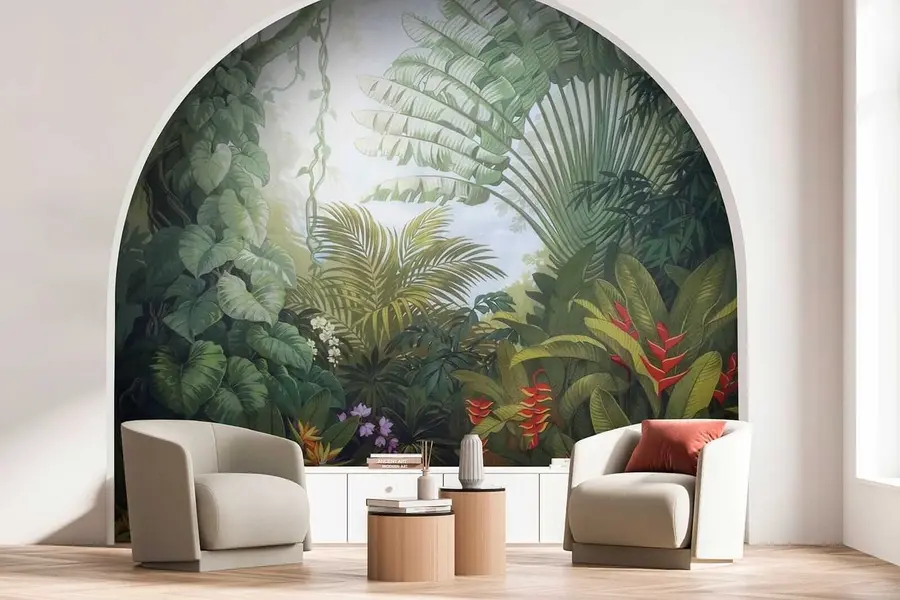 wall murals Bright tropical forest u02708