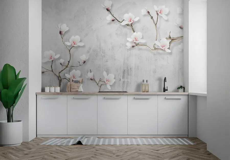 wall murals Blooming magnolia u04201