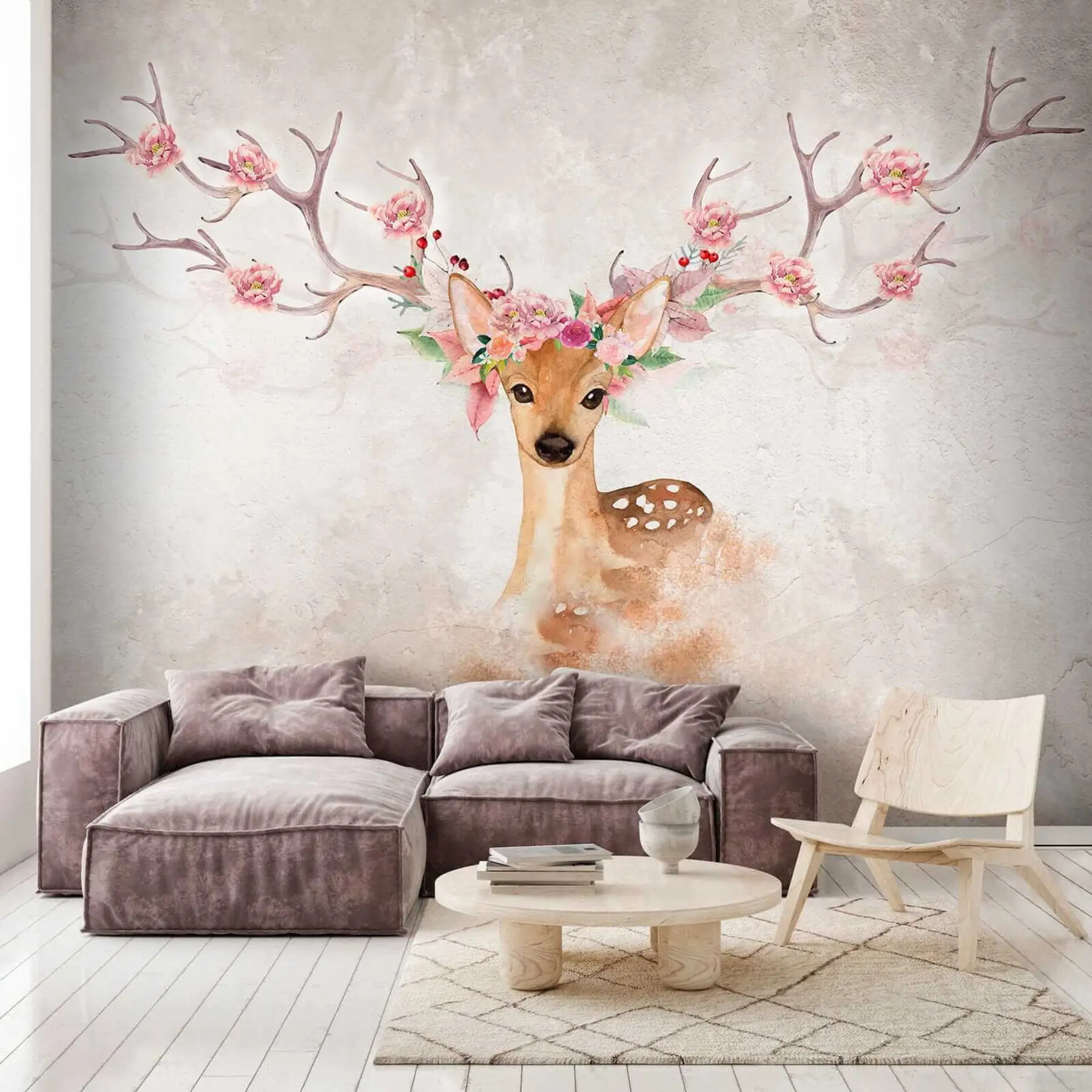 wall murals Plant, branch and paint u04671