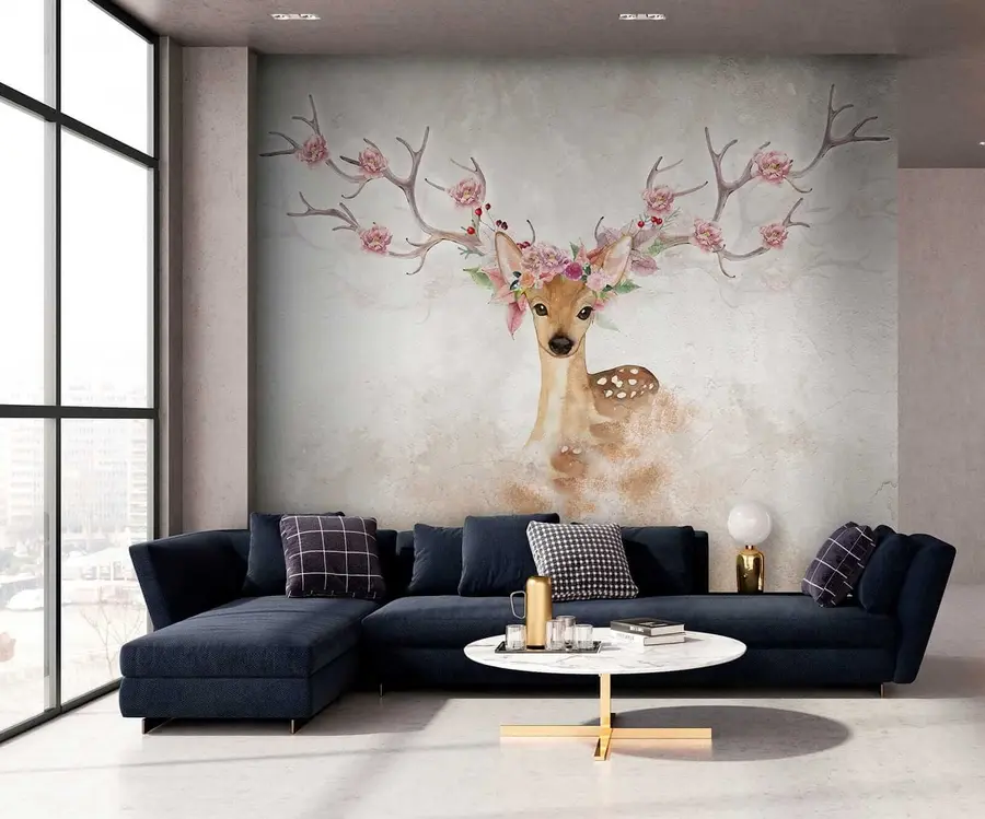 wall murals Plant, branch and paint u04671