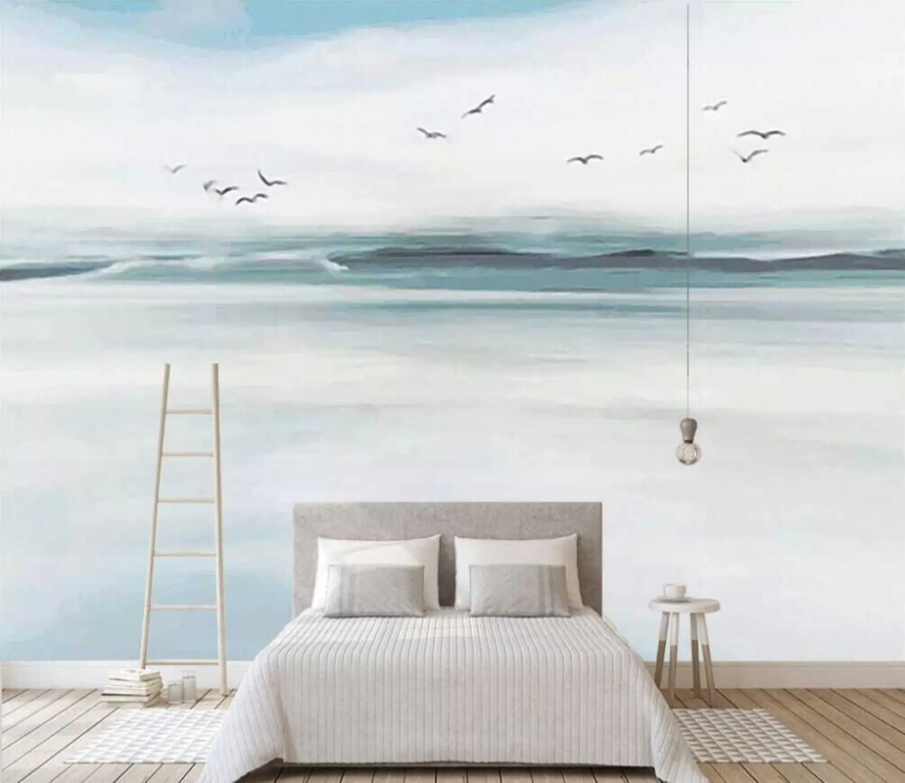 wall murals Seagulls over the sea u05695