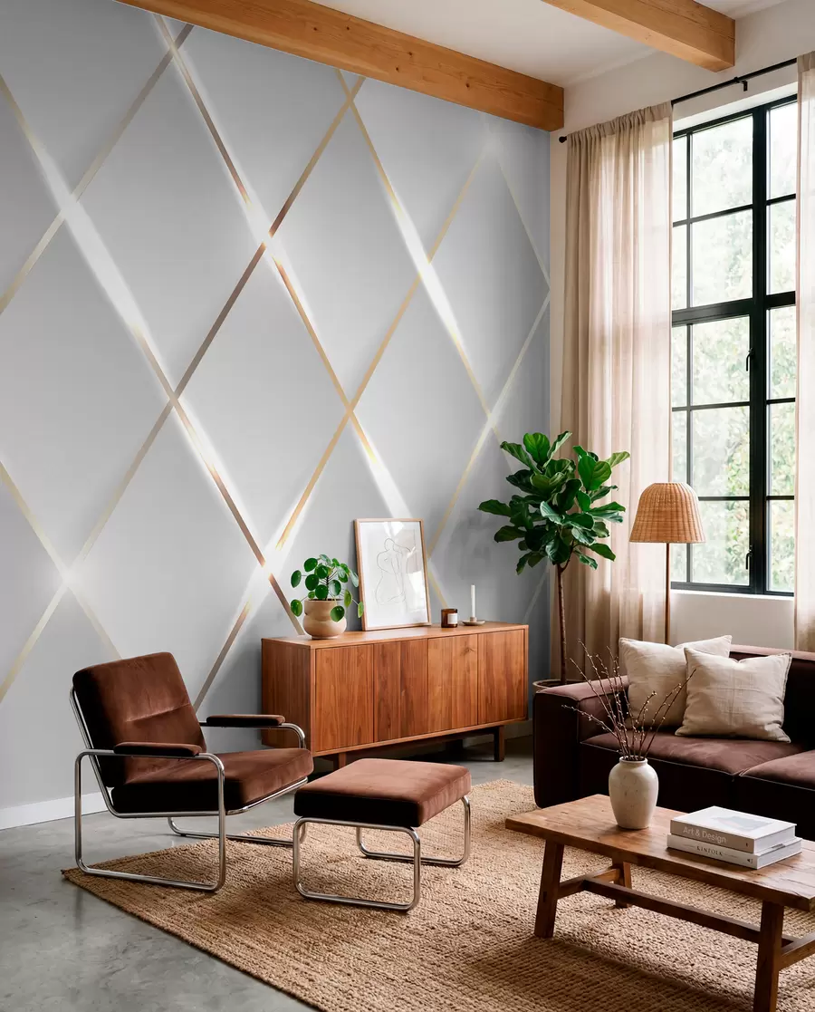 wall murals Grid on a white background u06014
