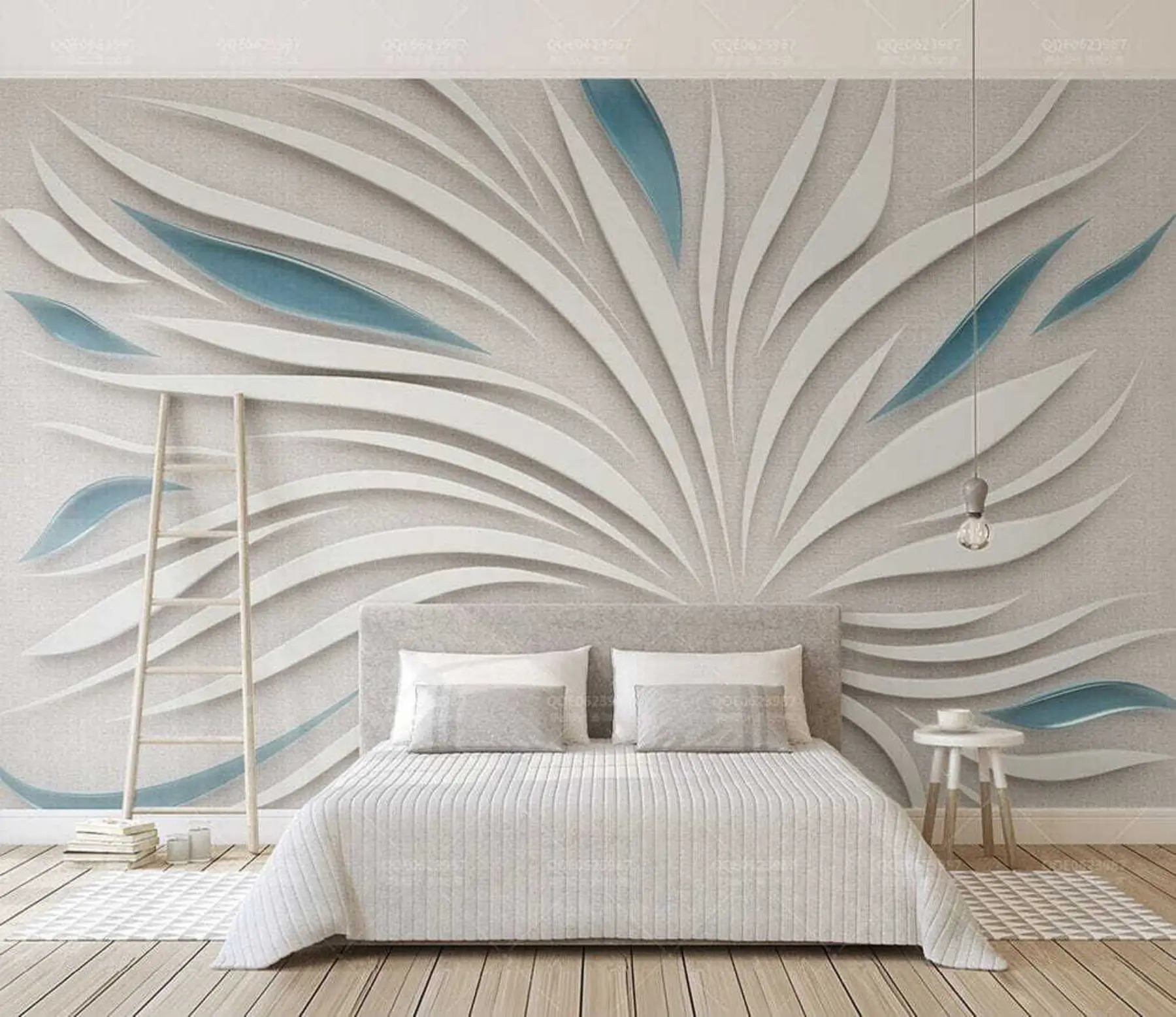 wall murals Abstract flower on fabric u06452