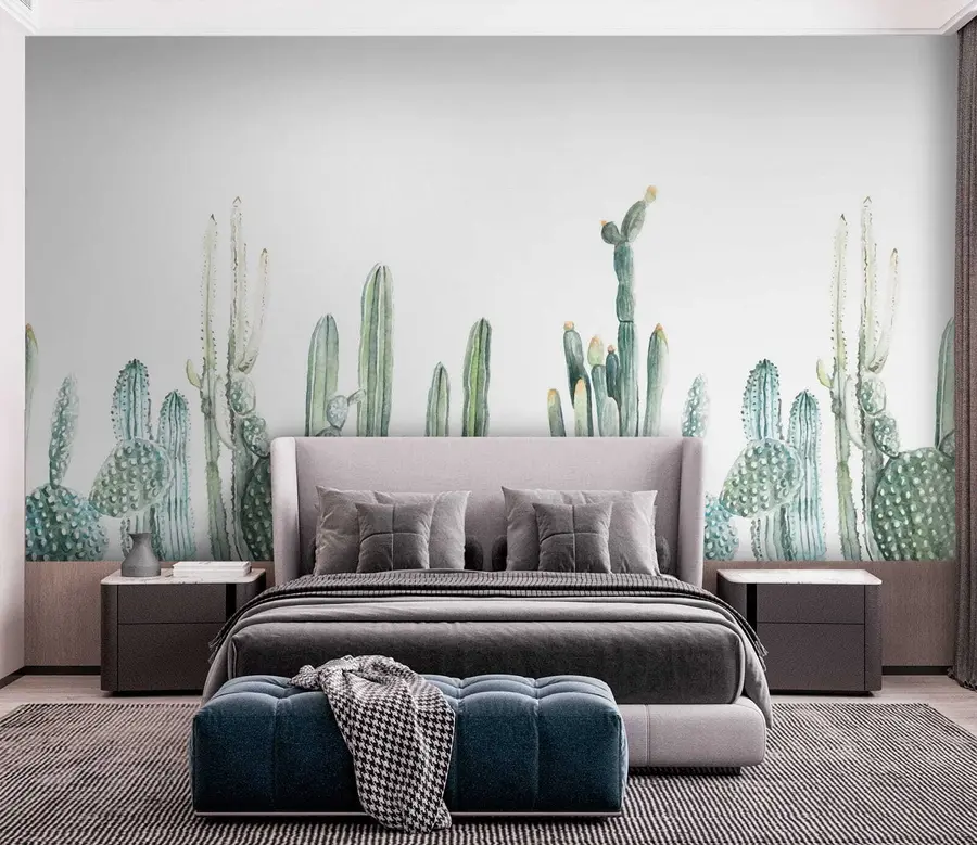 wall murals Watercolor cacti u07240