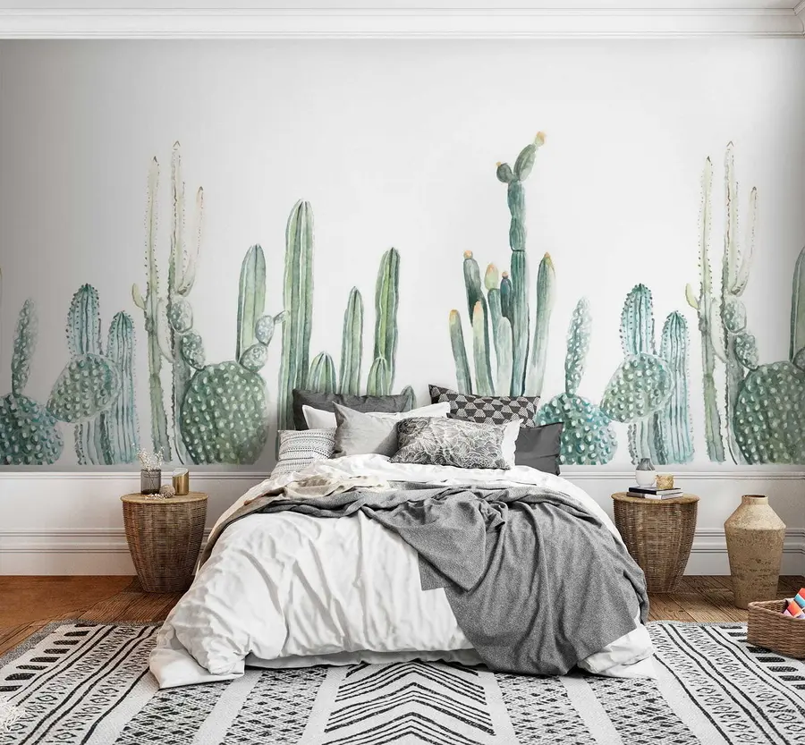 wall murals Watercolor cacti u07240