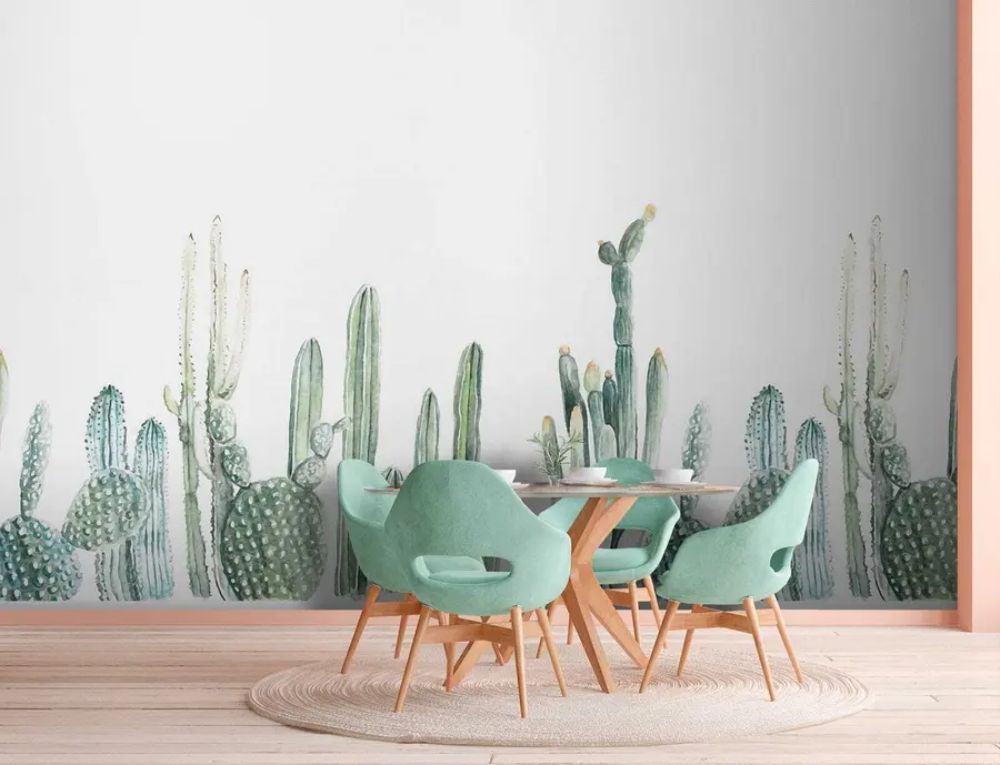 wall murals Watercolor cacti u07240