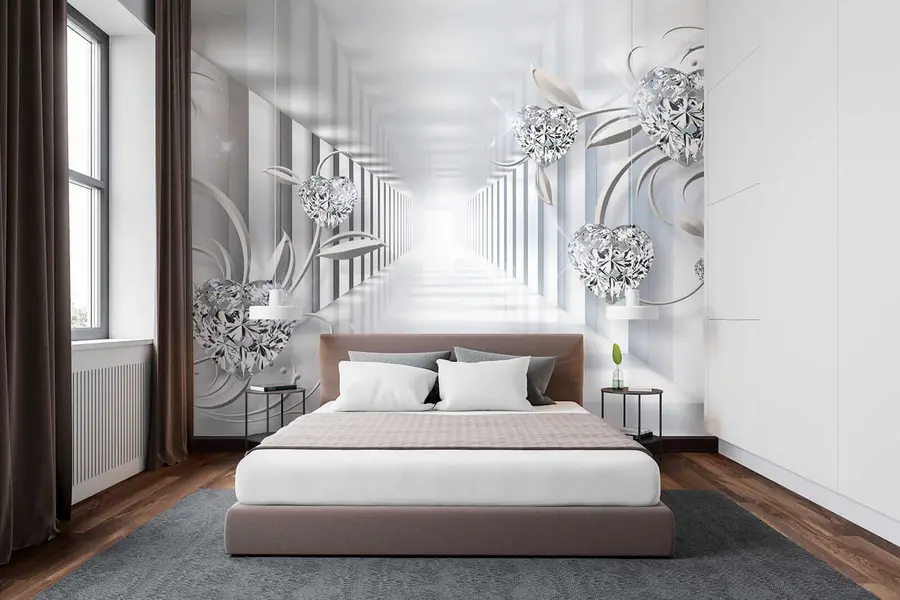 wall murals Diamond hearts in the tunnel u07513