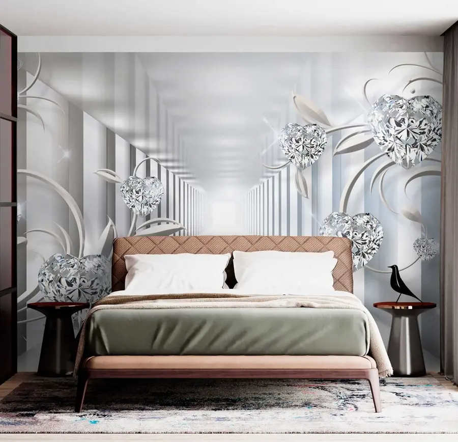 wall murals Diamond hearts in the tunnel u07513