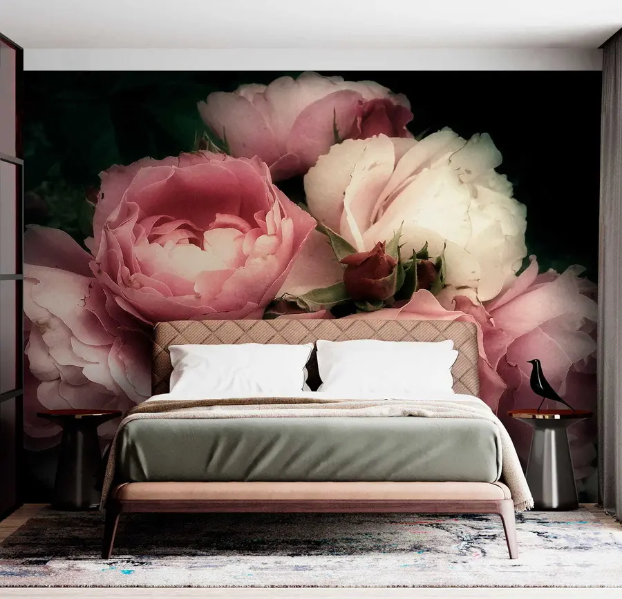 wall murals Delicate pink peonies u08062