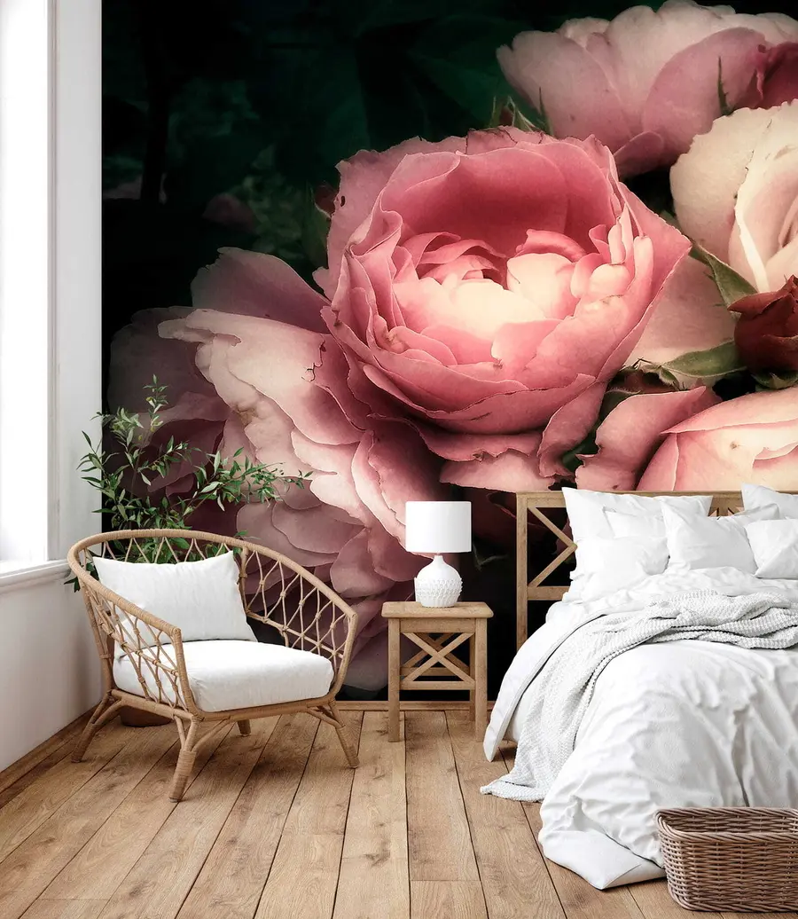 wall murals Delicate pink peonies u08062