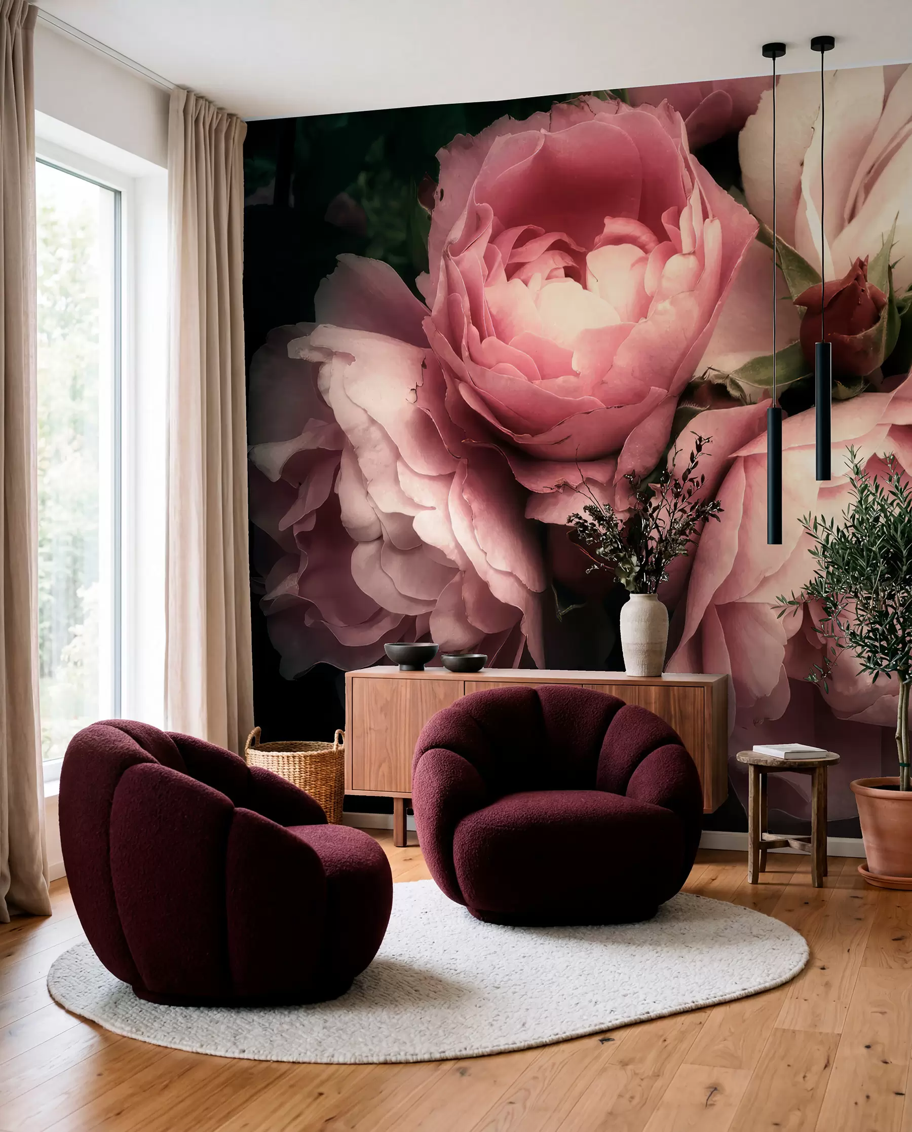 wall murals Peony Portrait u08062