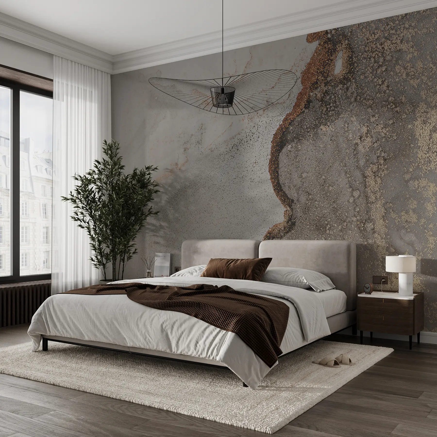 wall murals Grey fluid u08653
