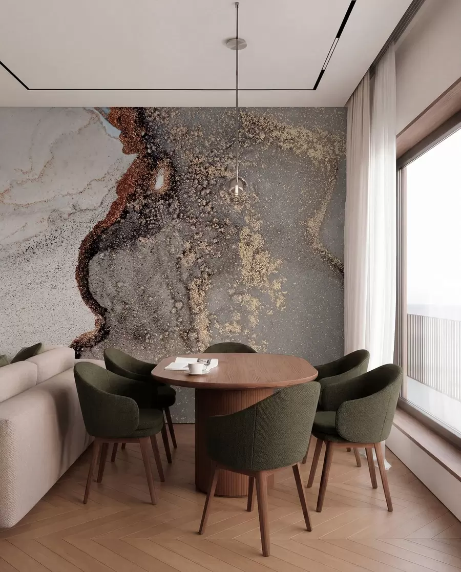 wall murals Grey fluid u08653