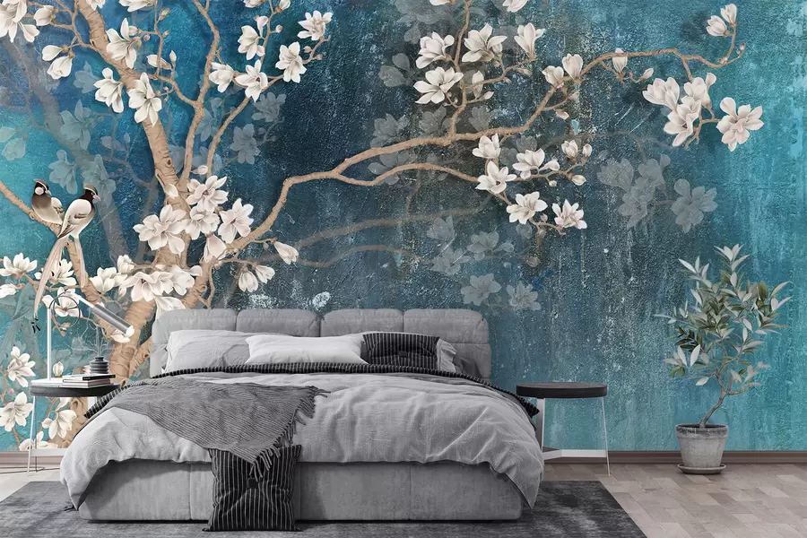 wall murals Flower, water and branch u12150