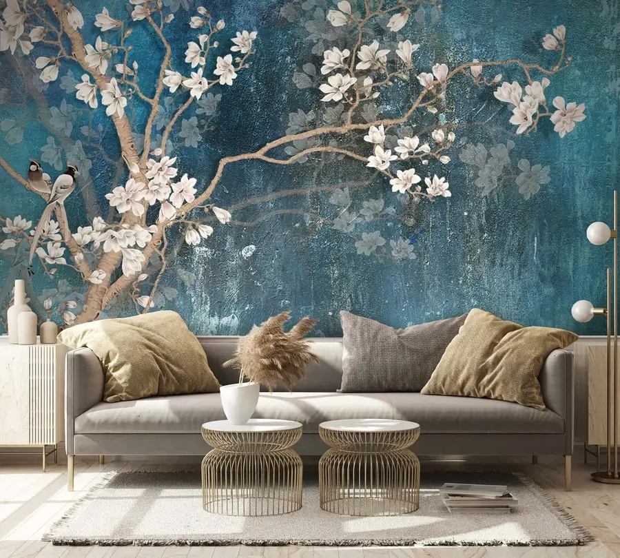 wall murals Flower, water and branch u12150