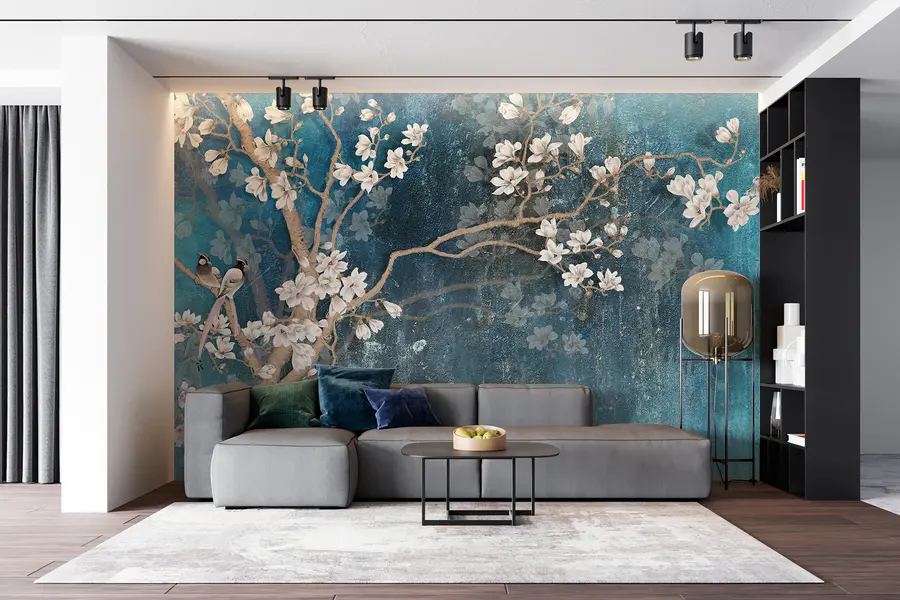 wall murals Flower, water and branch u12150