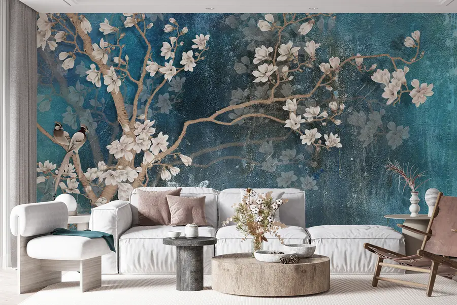 wall murals Flower, water and branch u12150