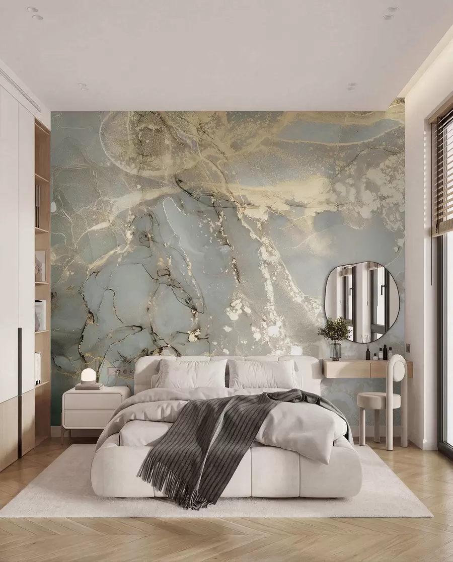 wall murals Gray and yellow marble u17492