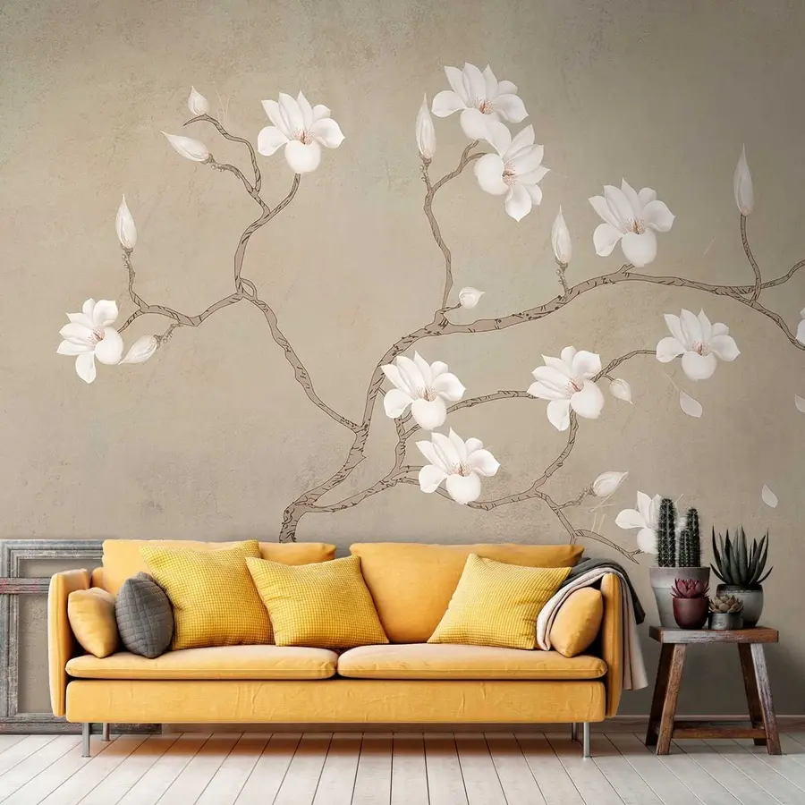 wall murals The flowering tree of magnolia u17493