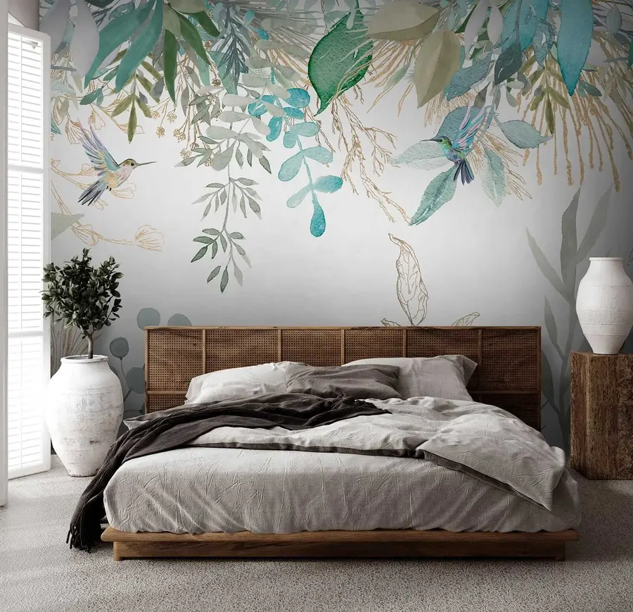 wall murals Botany, leaf and green u17579