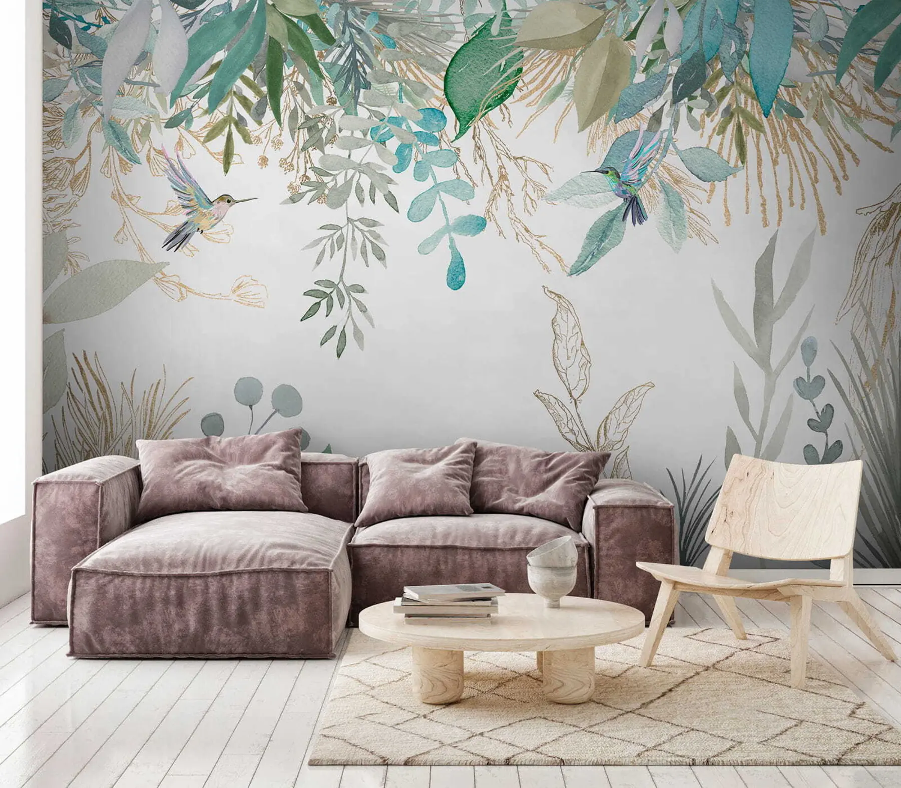 wall murals Botany, leaf and green u17579