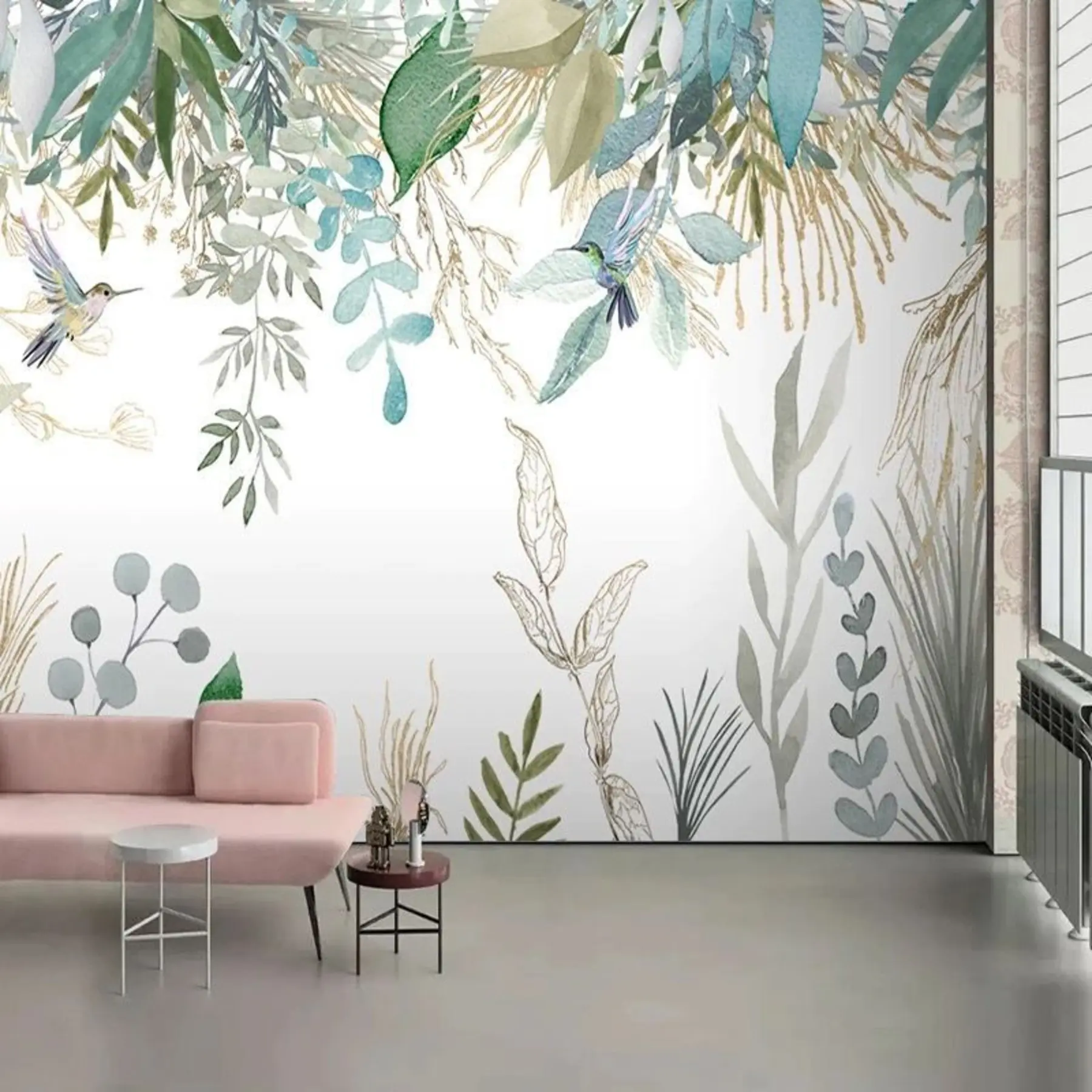 wall murals Botany, leaf and green u17579