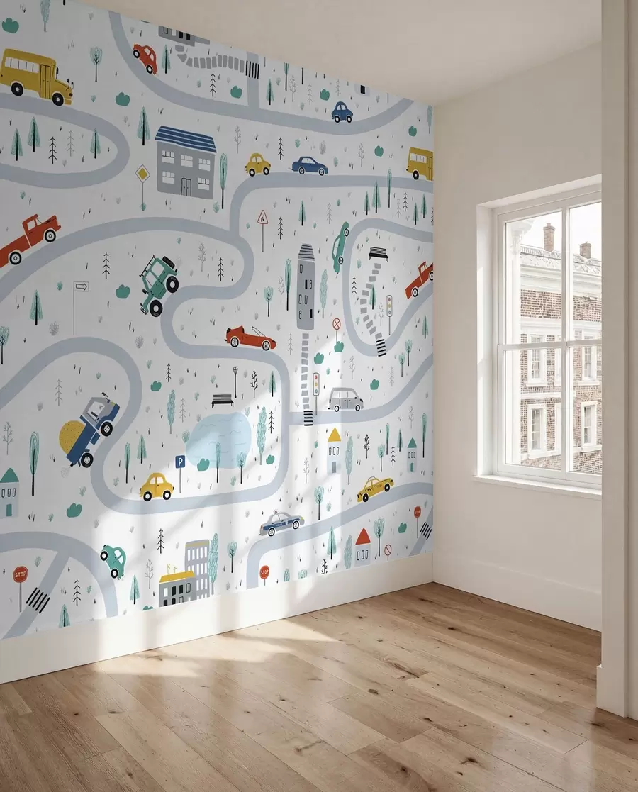 wall murals Labyrinth of cars u19938