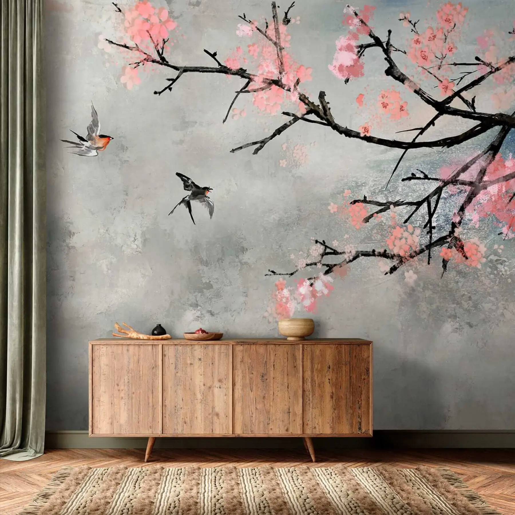wall murals Blooming branch u21853