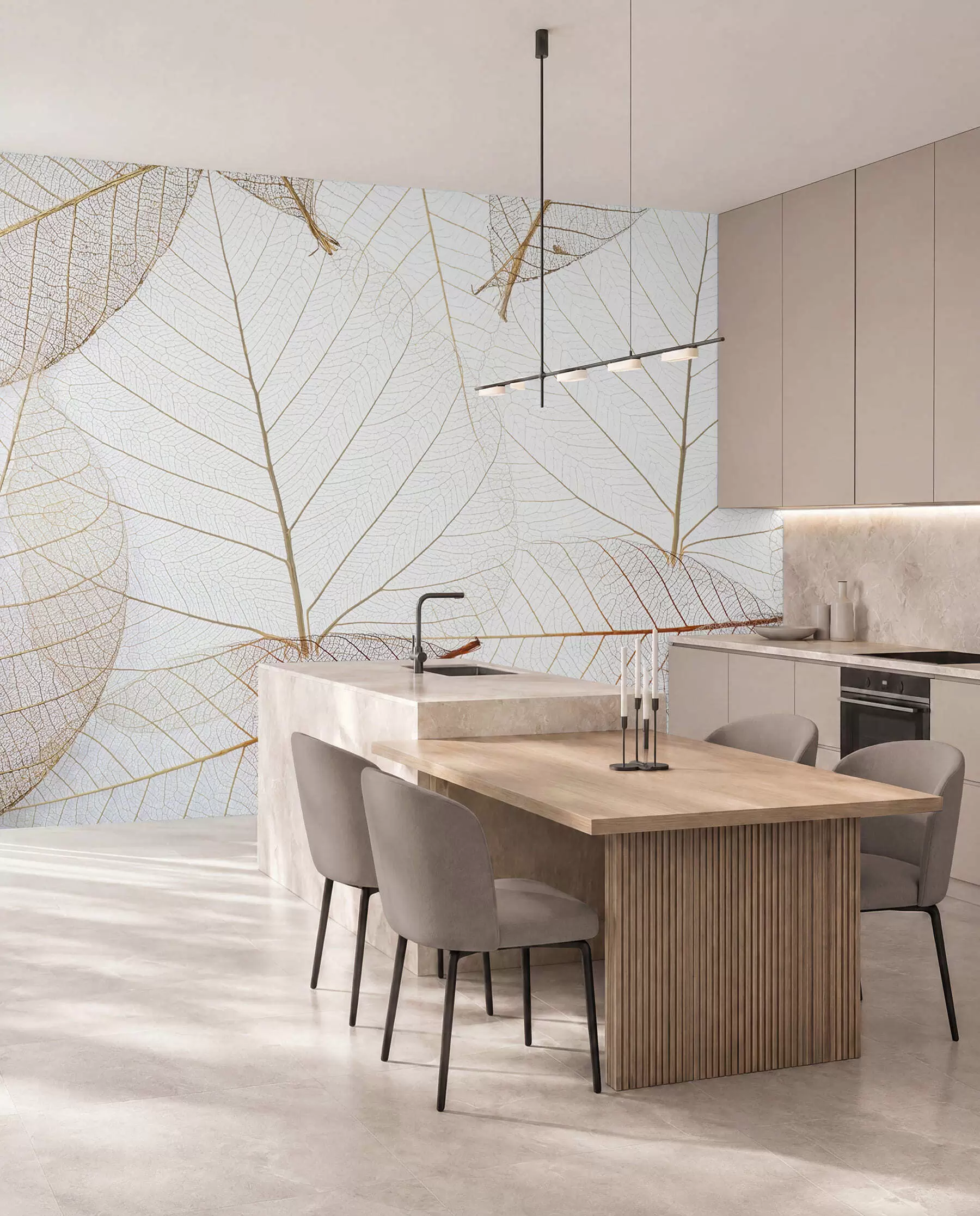 wall murals Transparent leaves u24439