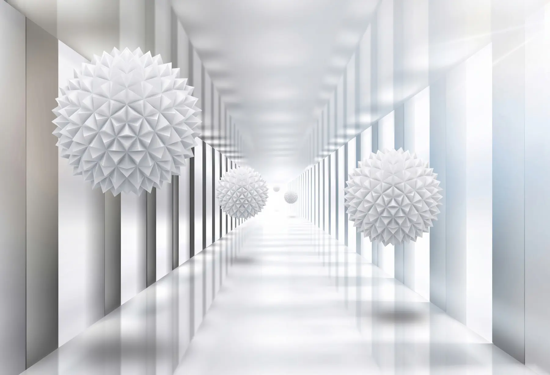 wall murals Balls in the tunnel u24571