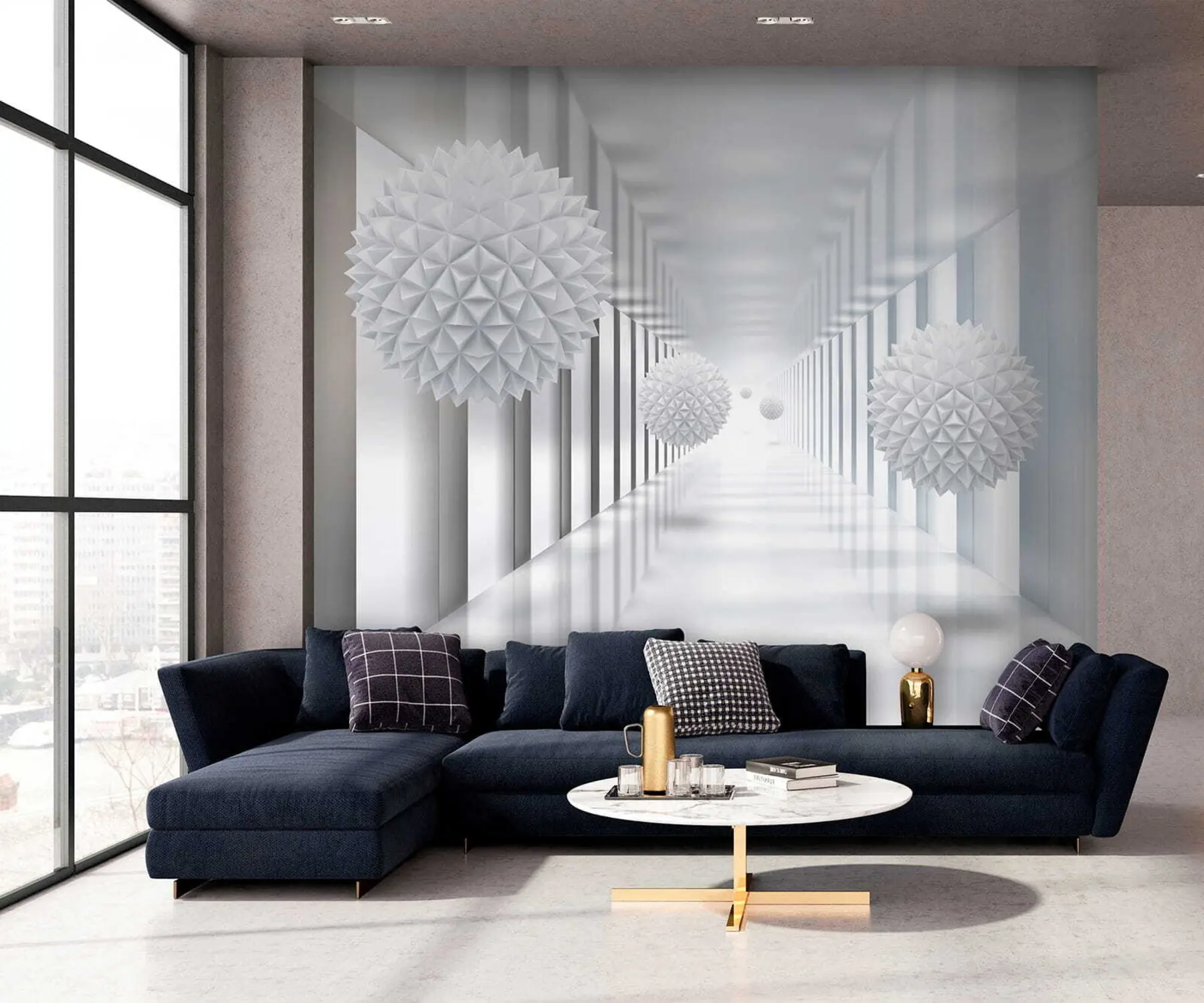 wall murals Balls in the tunnel u24571