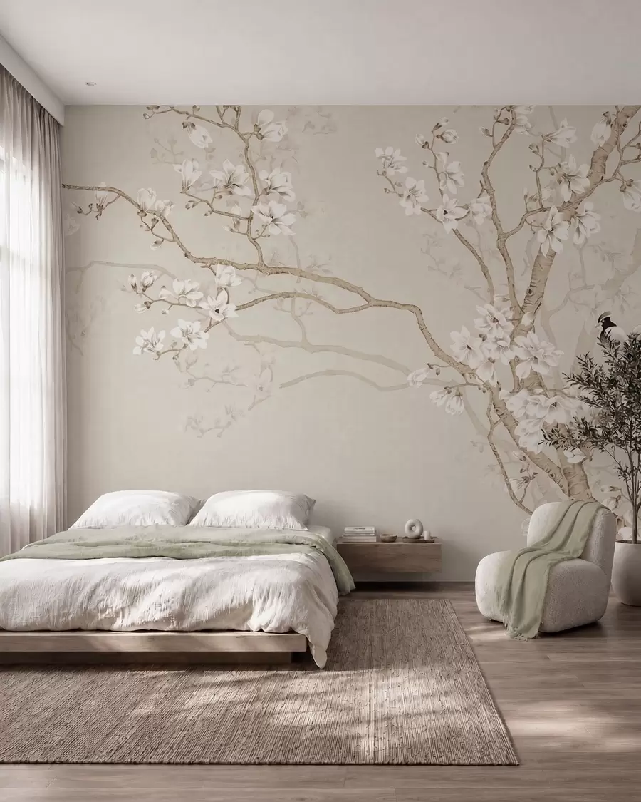 wall murals Birds among Blossoms u25842