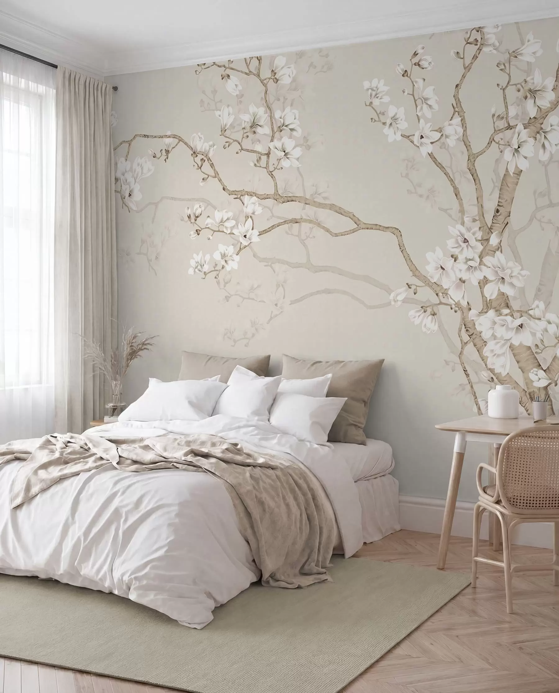 wall murals Birds among Blossoms u25842