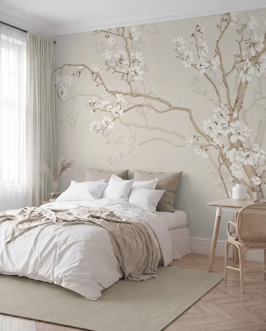 wall murals Birds among Blossoms u25842