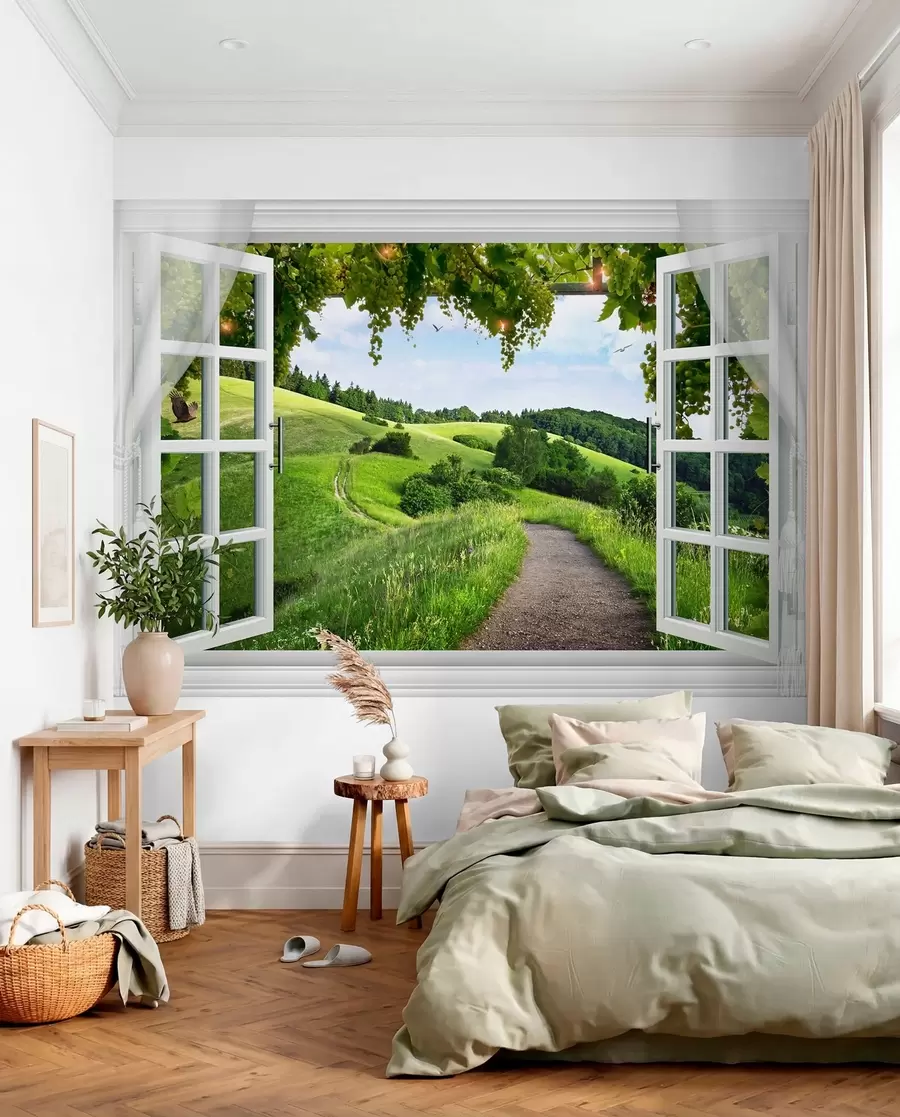 wall murals Window onto Green Hills u28196