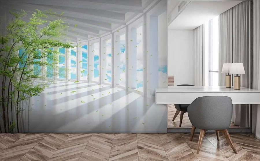 wall murals Tunnel with a cloud view u29922