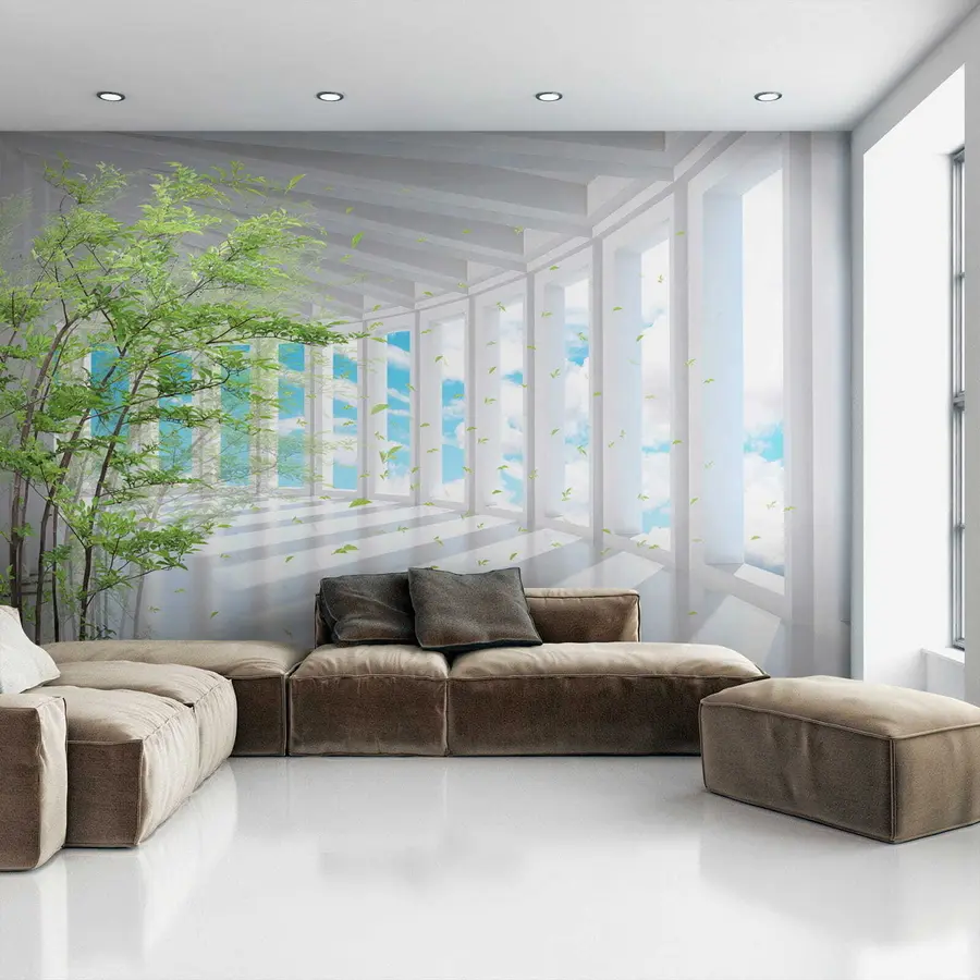 wall murals Tunnel with a cloud view u29922