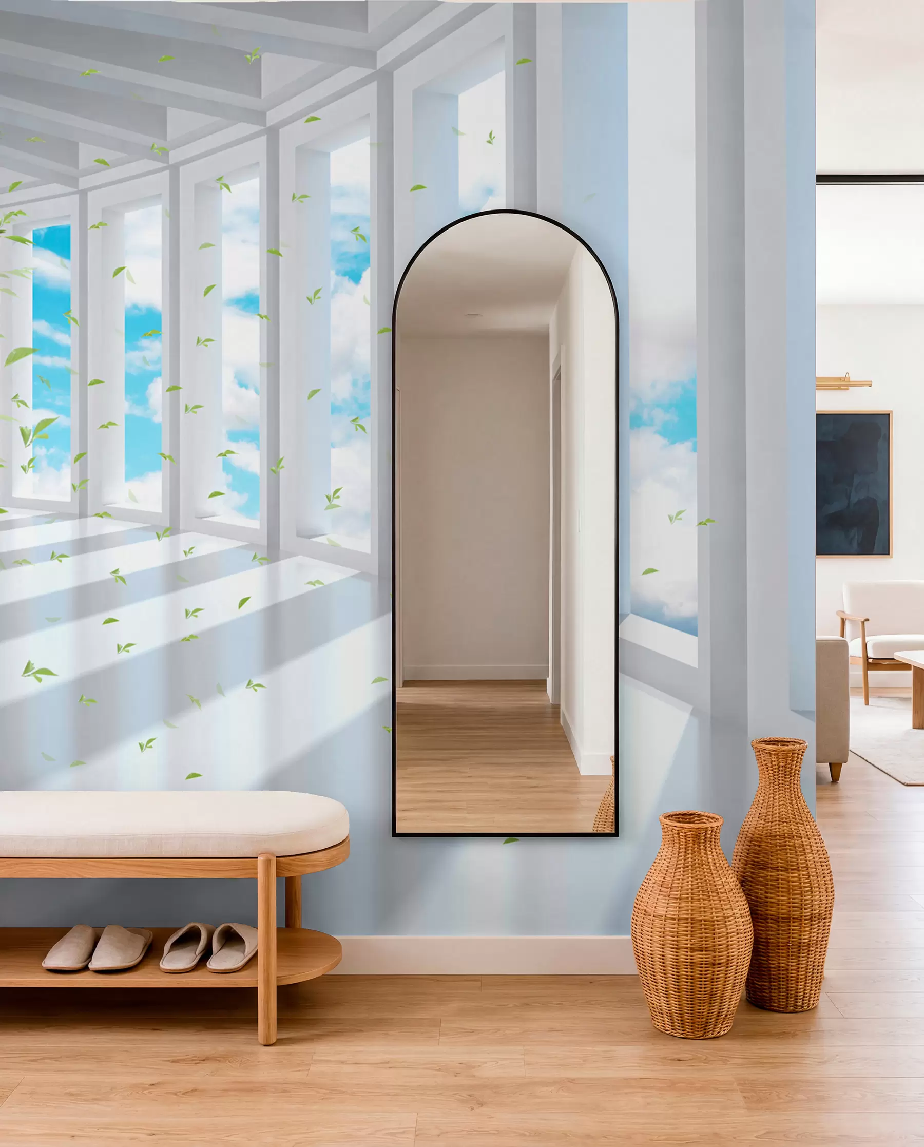 wall murals Tunnel with a cloud view u29922