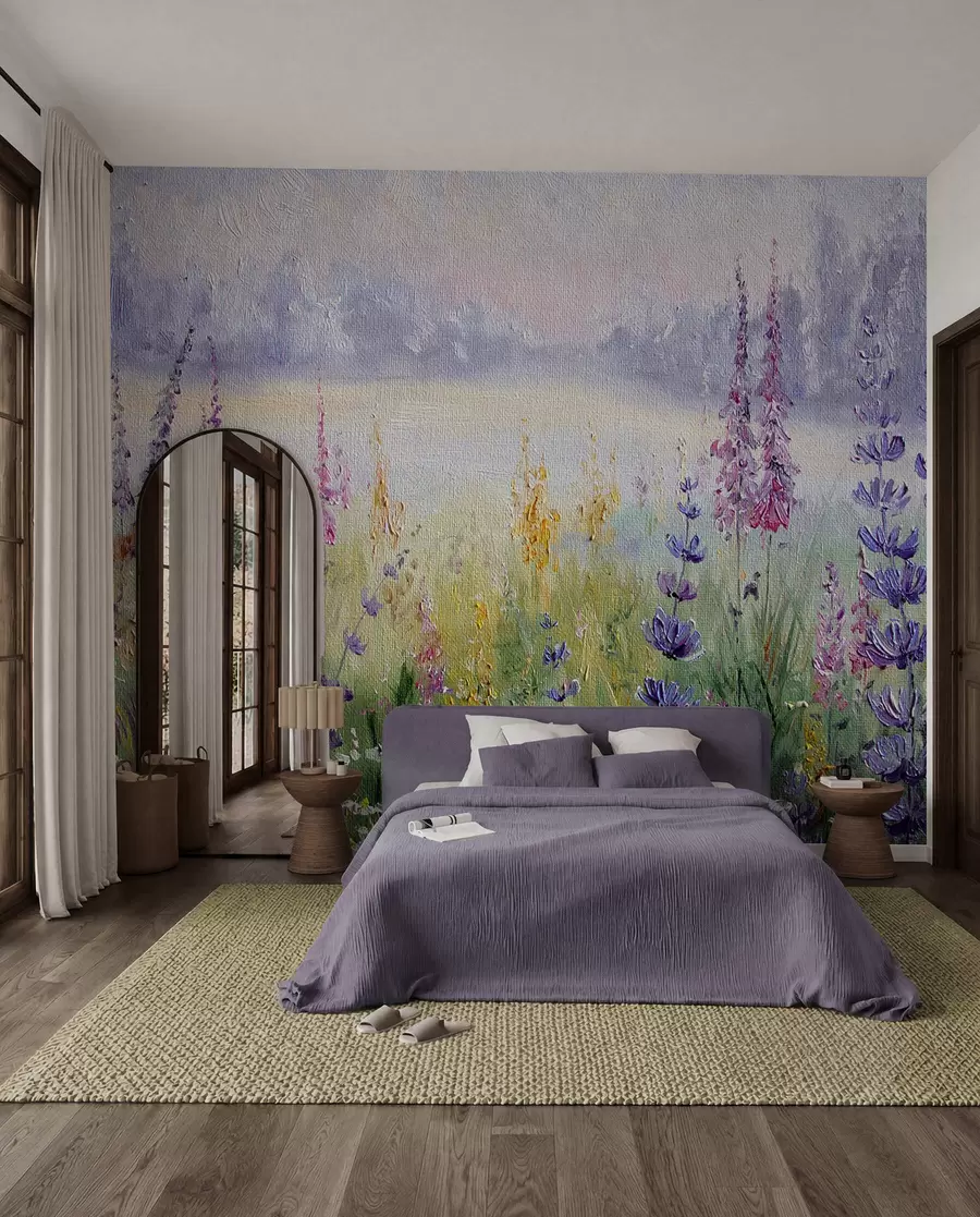 wall murals Meadow in Painterly Colour u30067
