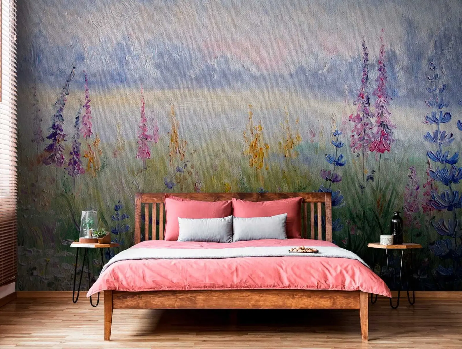 wall murals Flower meadow, oil painting u30067