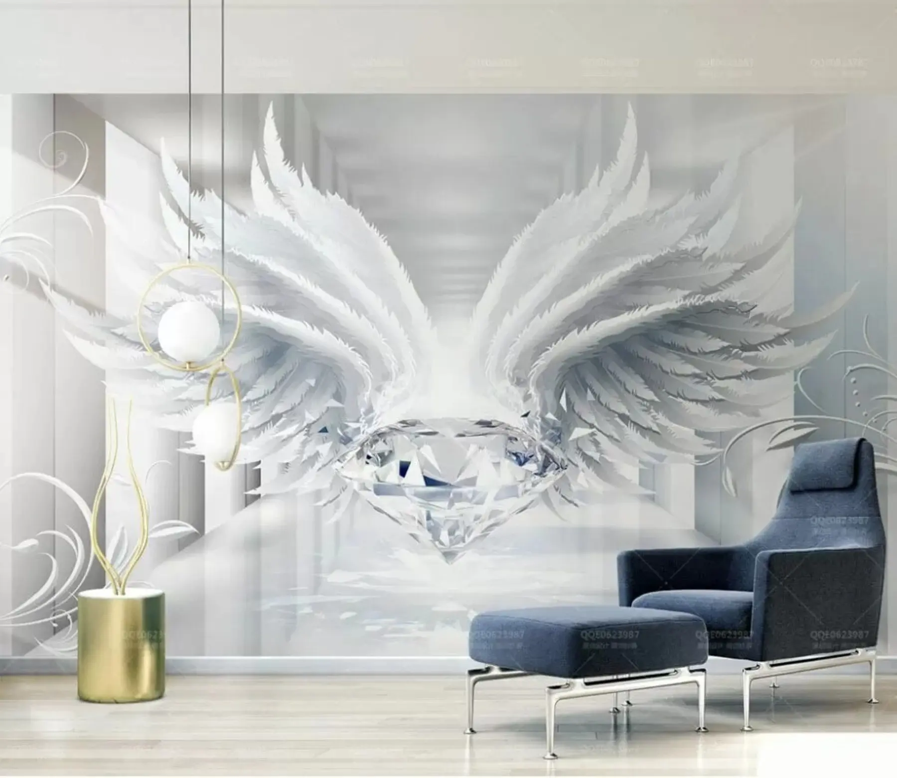 wall murals Angelic beauty of the diamond u30249