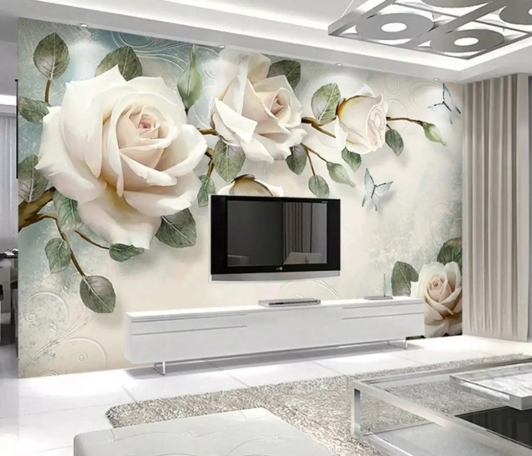 wall murals Cream roses u31353